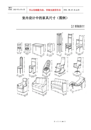 室内设计中的家具尺寸(图例)及材料