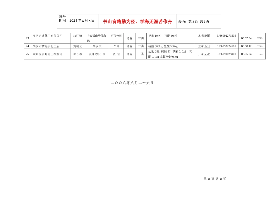 宜春市非药品类易制毒化学品备案公告(第一批)_第3页