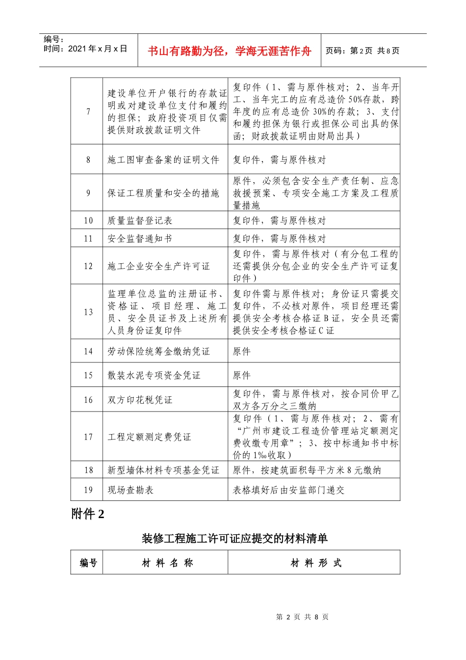 工程施工许可证应提交的材料清单_第2页