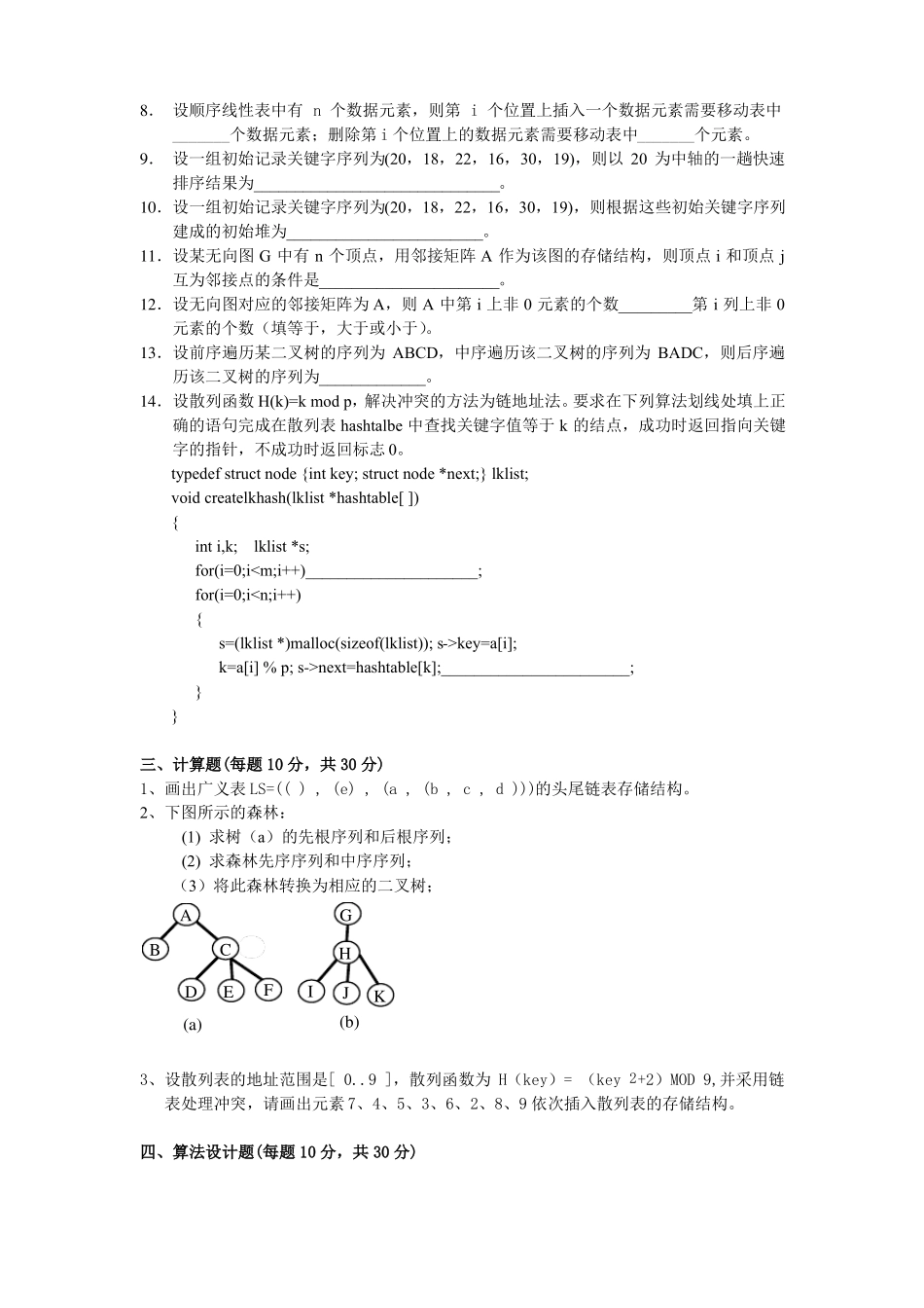 数据结构试卷四_第2页