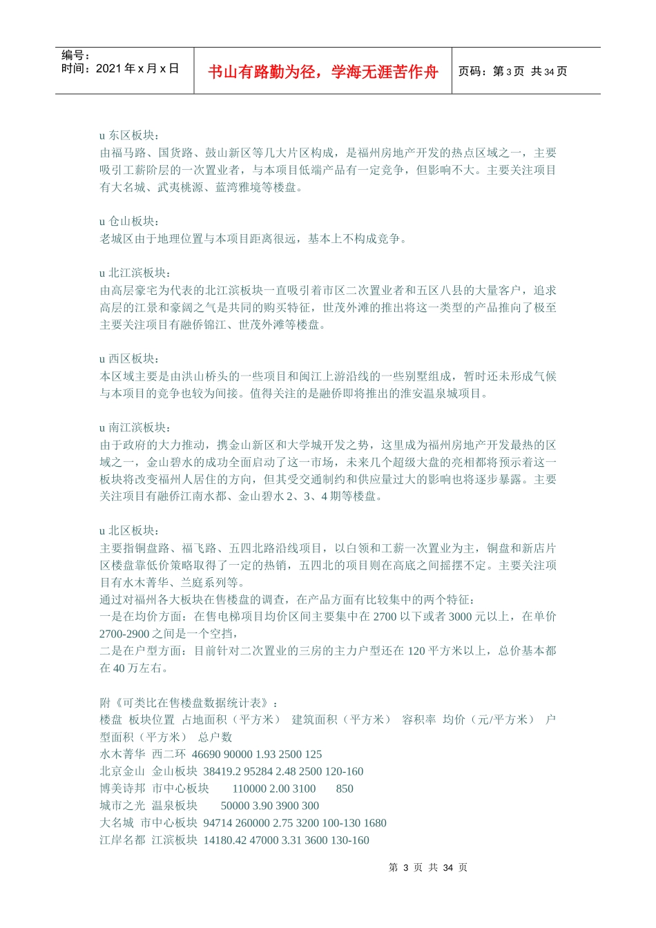 房地产项目市场定位报告_第3页