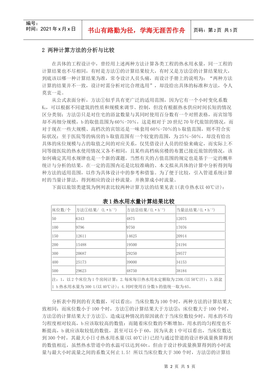 建筑给排水中热水用水量计算方法的比较_第2页