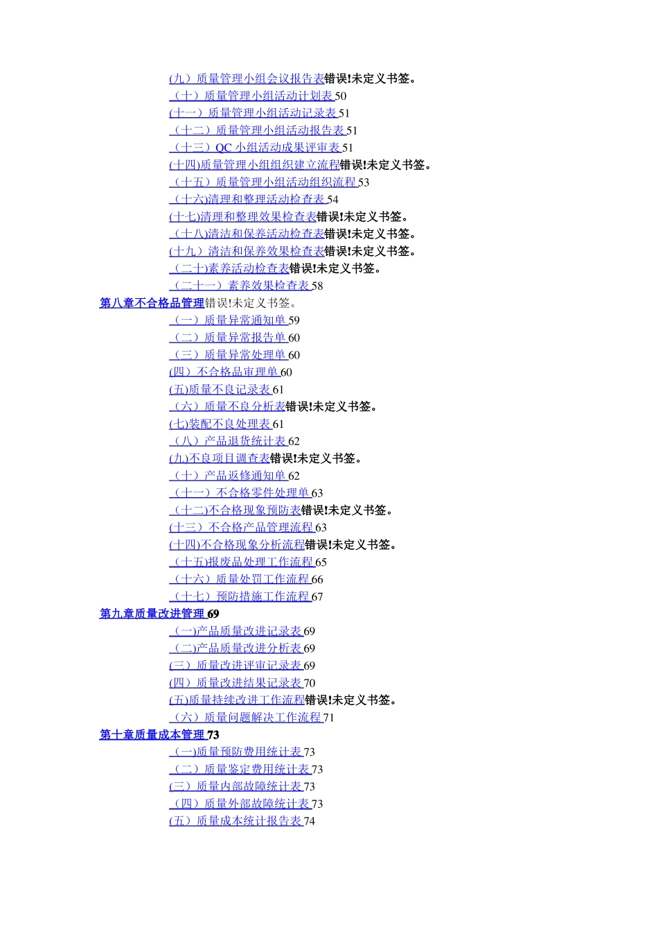 质量管理表格大全_第3页