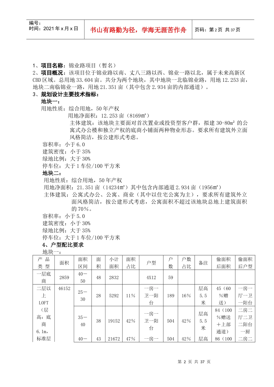 地产项目设计任务书_第2页