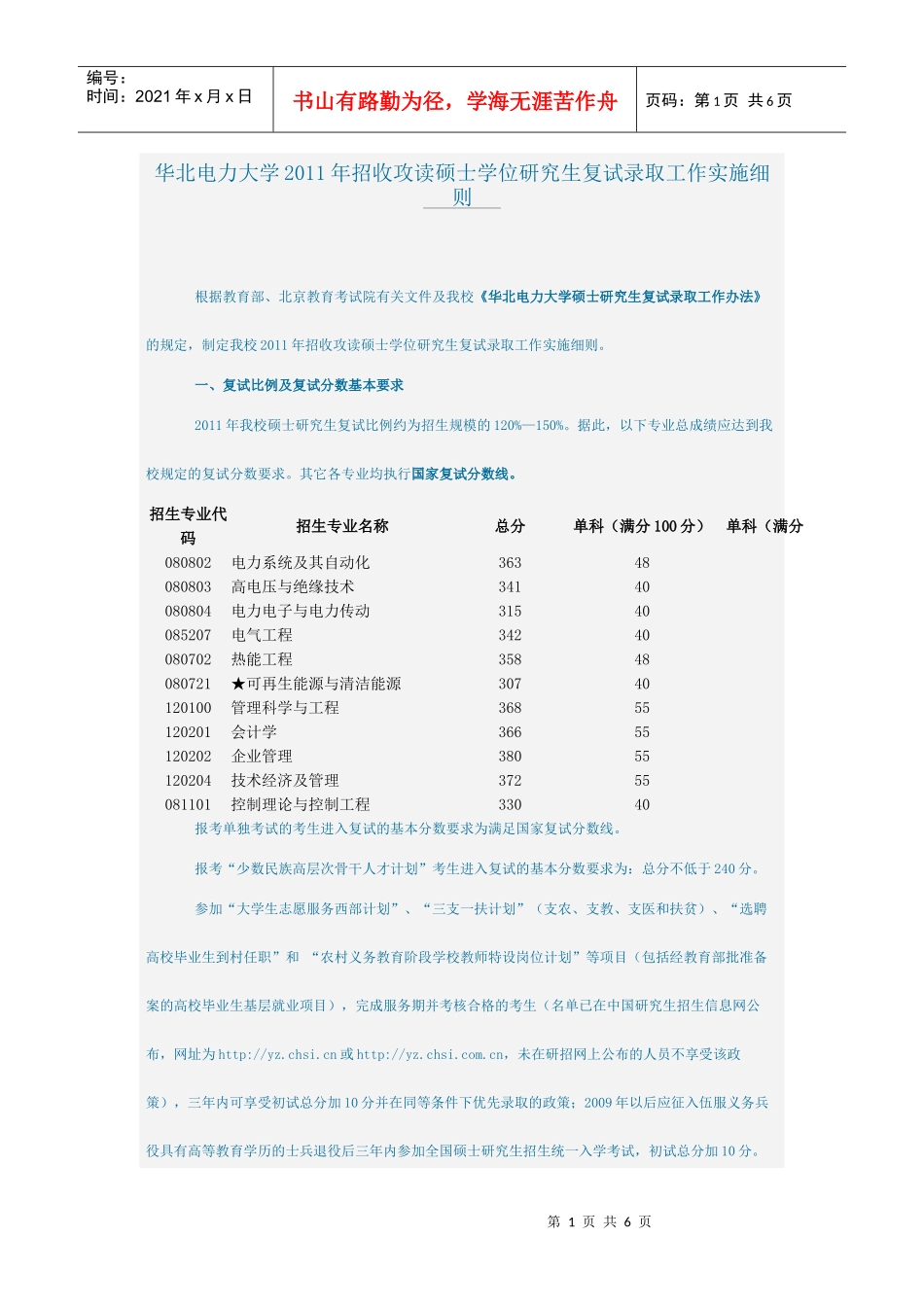 华北电力大学XXXX复试_第1页