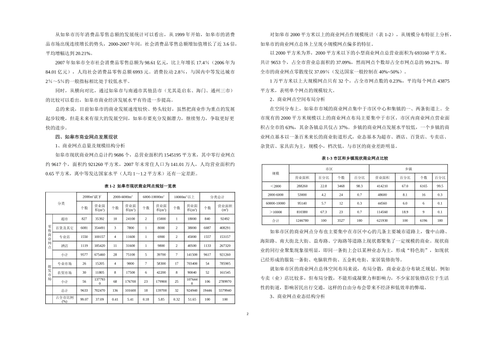 如皋市城市商业网点规划说明书_第2页