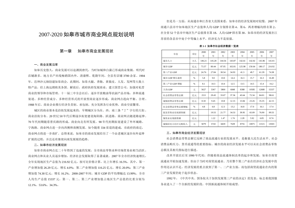 如皋市城市商业网点规划概述_第1页