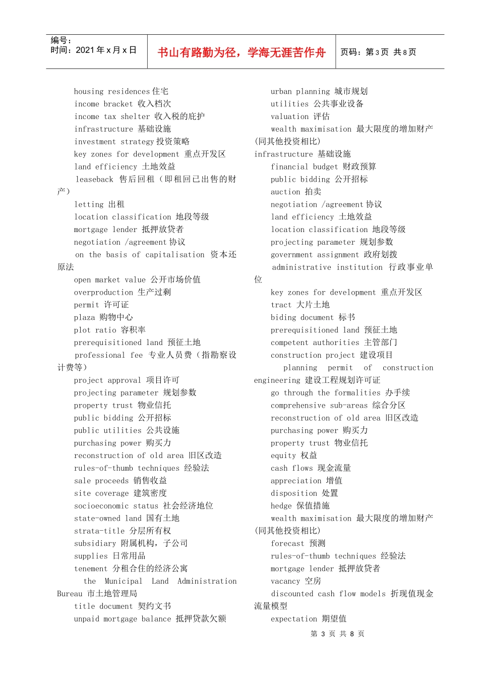房地产英语常用名词_第3页
