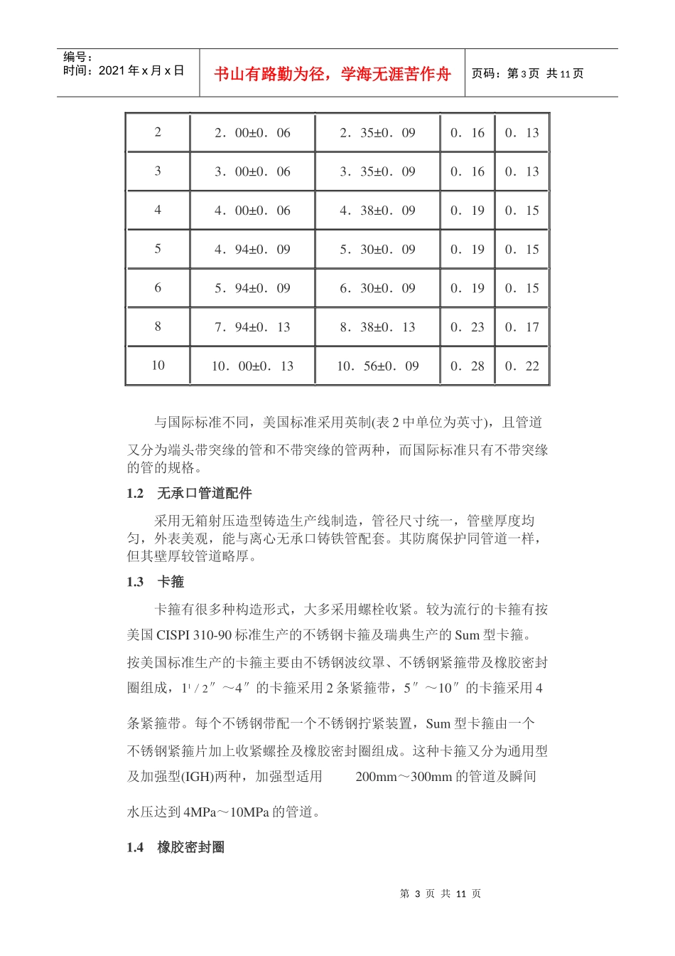 卡箍式铸铁排水管在建筑中的应用_第3页