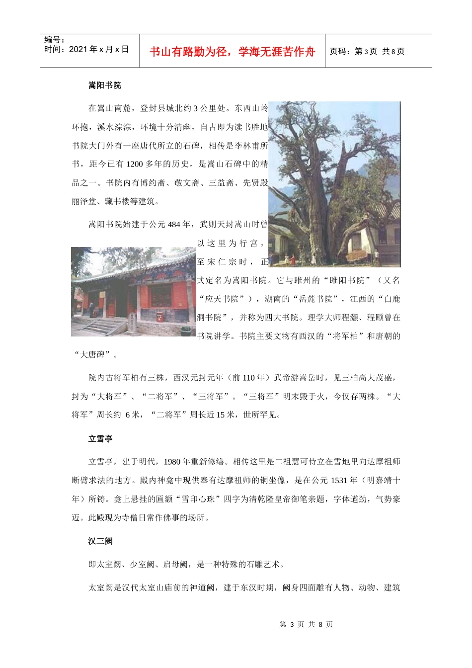 嵩山旅游最佳景点少林寺_第3页