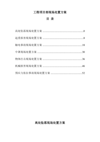 工程项目部现场处置方案