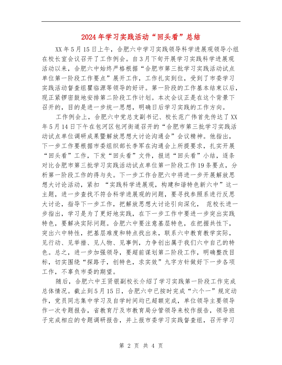 2024年学习实践活动“回头看”总结_第2页