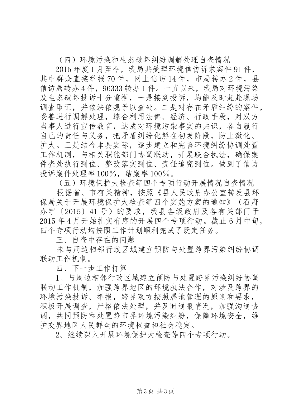 环境监察执法工作自查报告_第3页