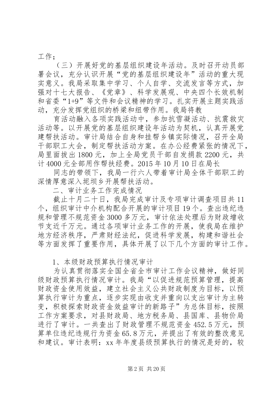 县审计局XX年审计工作总结_第2页