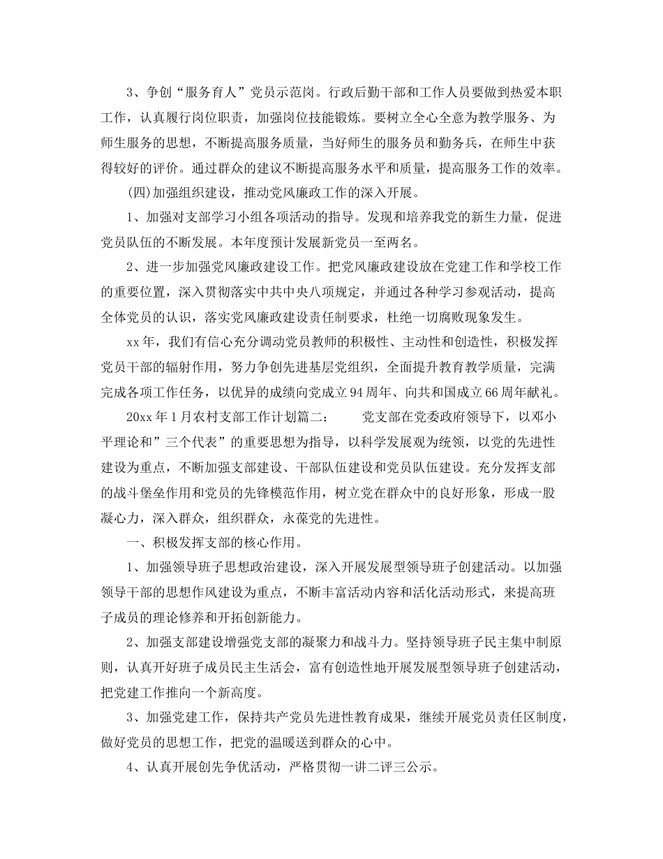 2020年11月农村支部工作计划4篇 _第3页