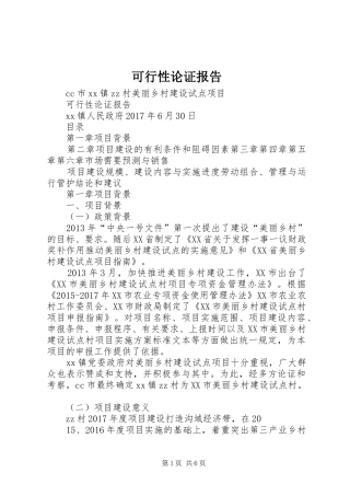 可行性论证报告