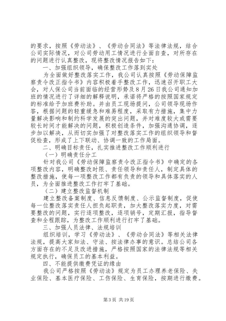 劳动用工整改报告_第3页