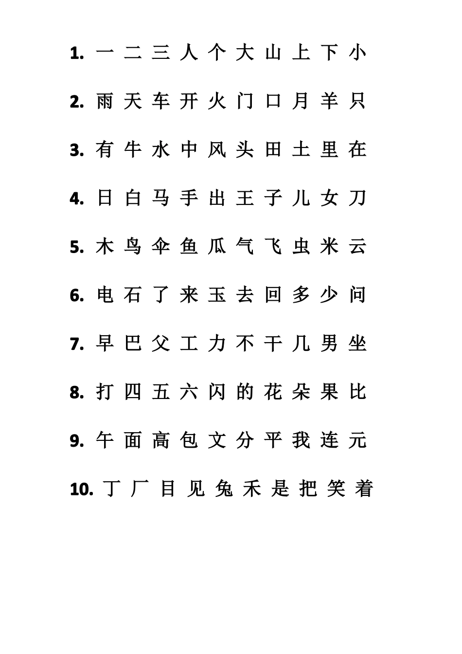 洪恩识字1300个可下载打印_第1页