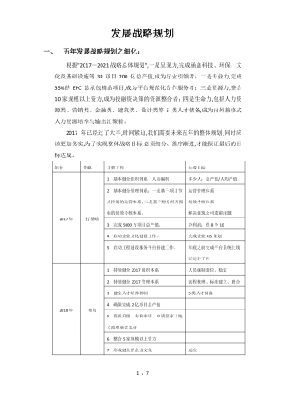 集团公司发展战略规划