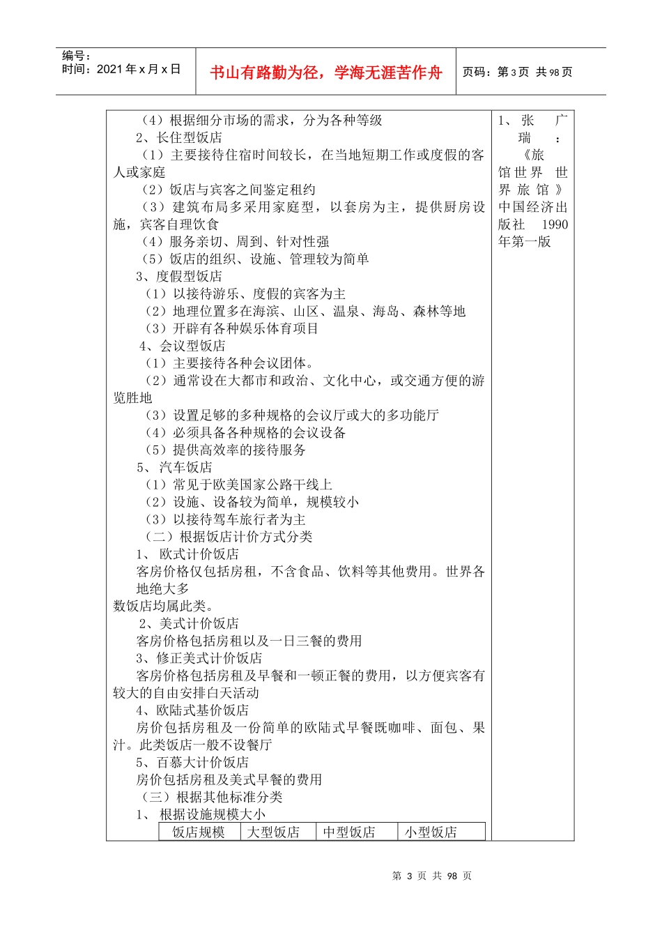 现代酒店管理教程与讲义_第3页