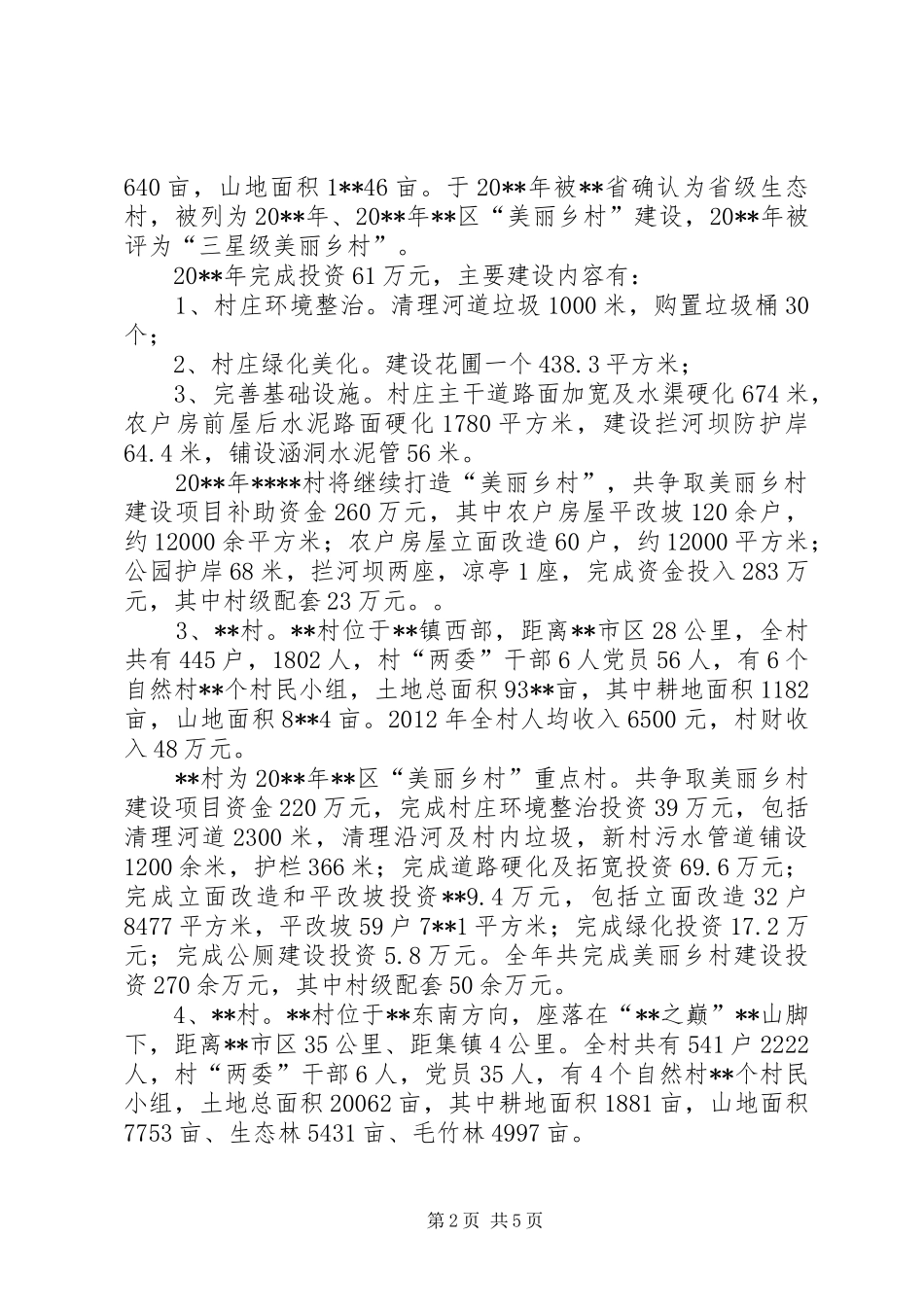 美丽乡村建设情况调研报告_第2页