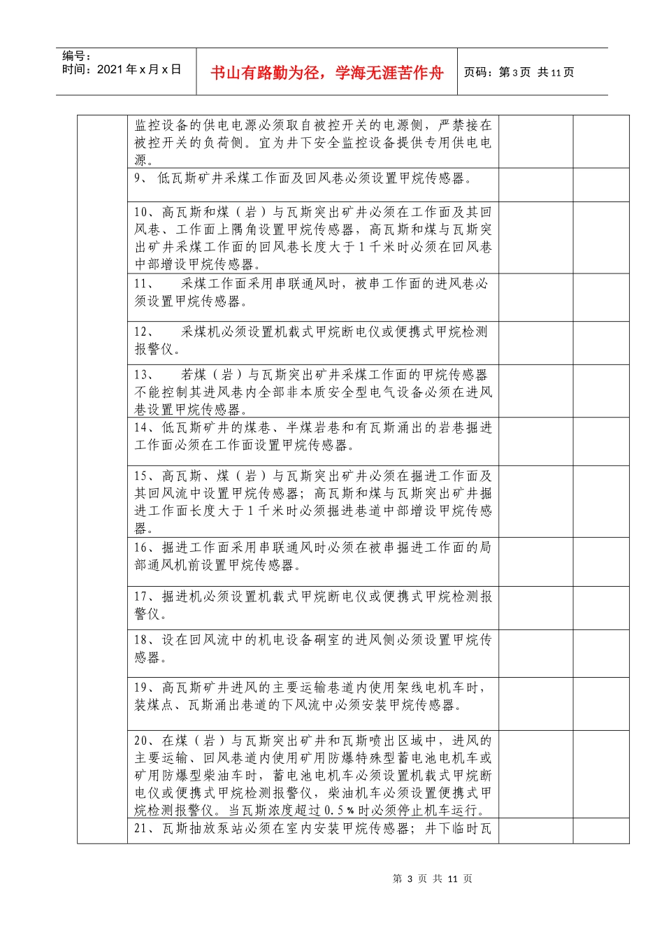 晋城市煤矿安全(瓦斯)监控系统验收标准介绍_第3页