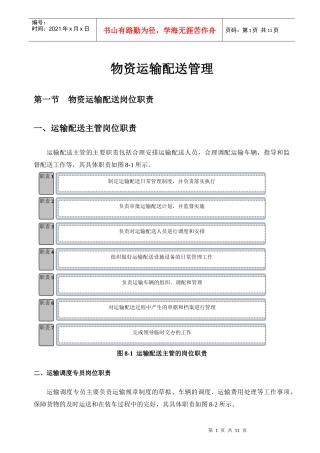 物资运输配送的管理定义