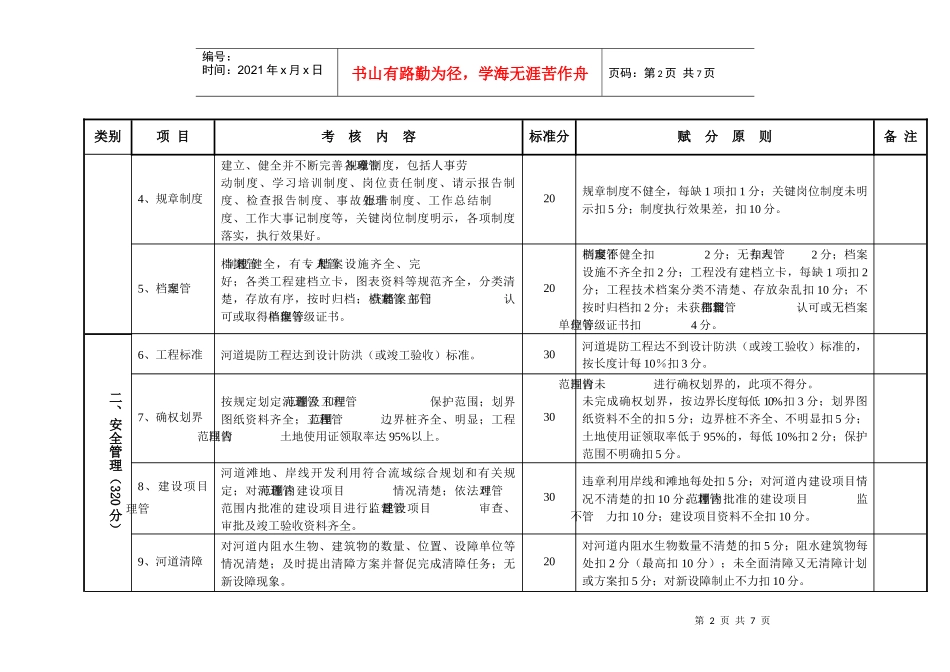 河道工程管理考核标准_第2页