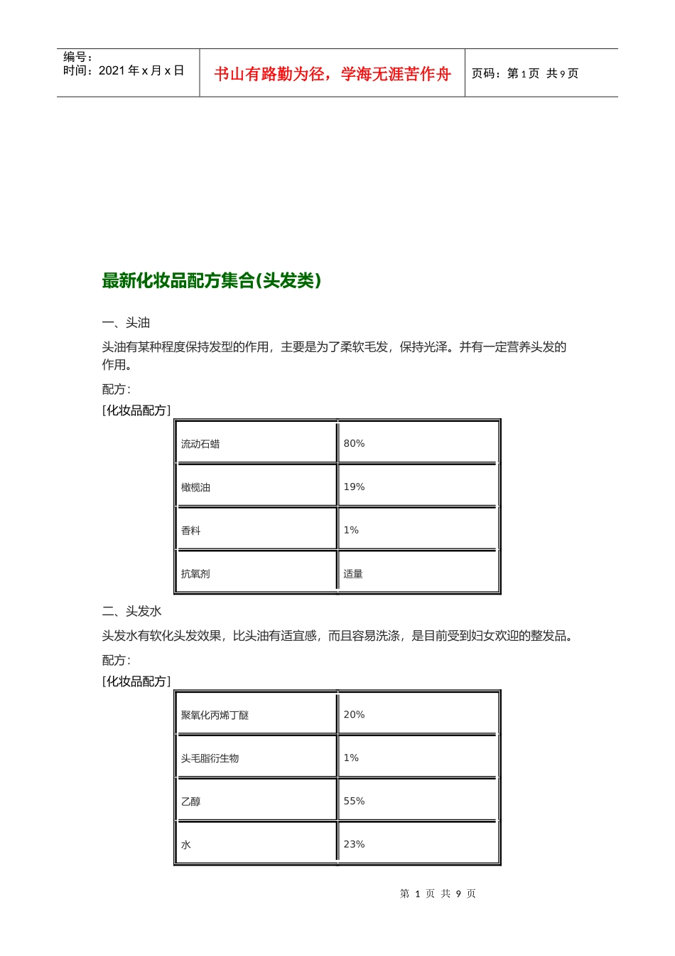 最新化妆品配方大全_第1页