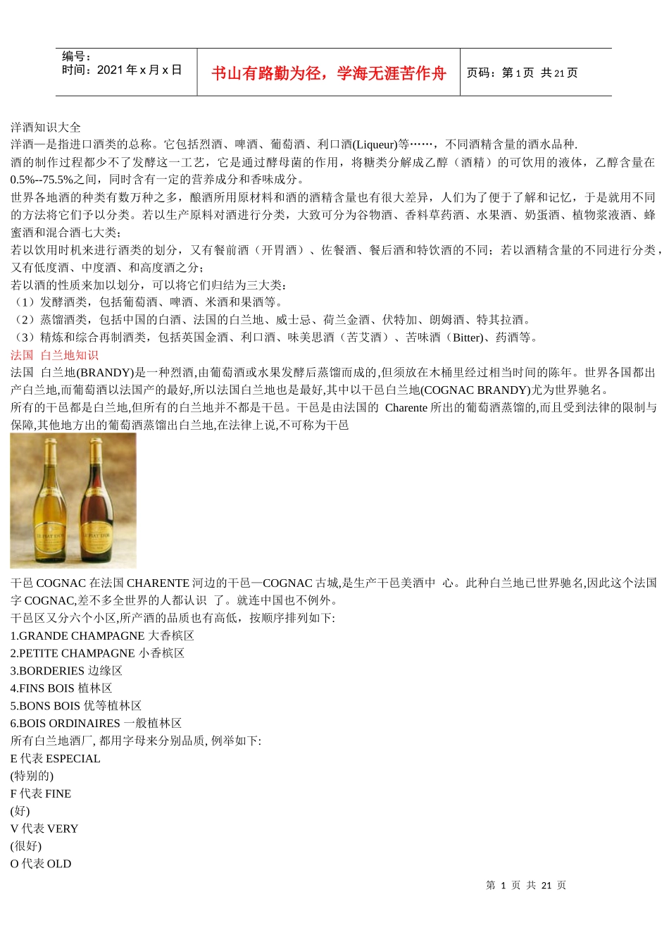 洋酒知识大全_第1页