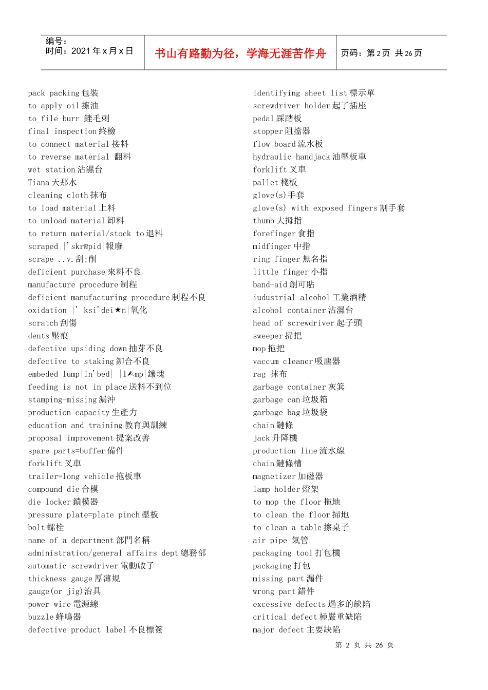 模具相关英语_第2页
