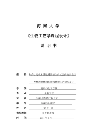 木薯酒精发酵工艺