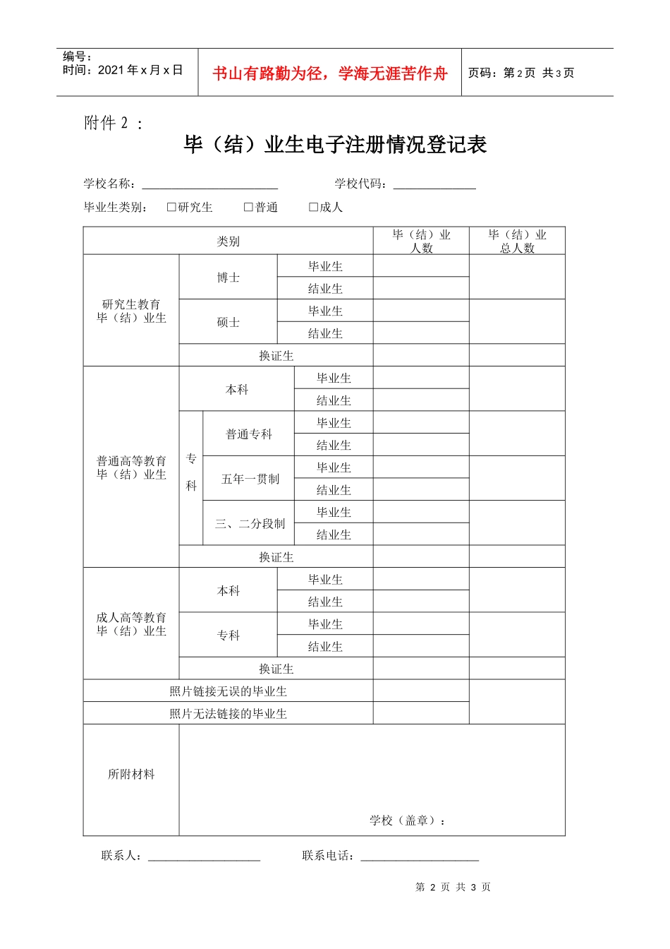 毕业生电子注册上报DBF格式数据库结构说明_第2页