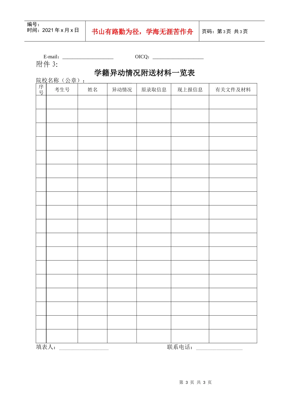 毕业生电子注册上报DBF格式数据库结构说明_第3页