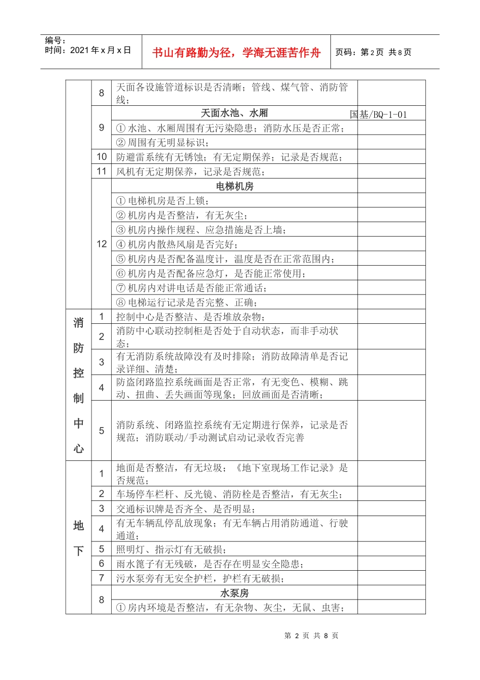 物业公司项目整改检查表_第2页