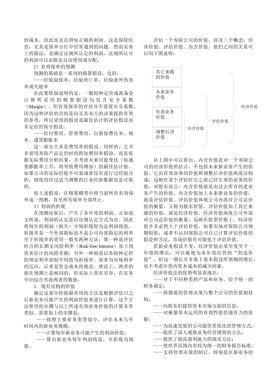 某公司人寿保险公司价值评估研究_第2页
