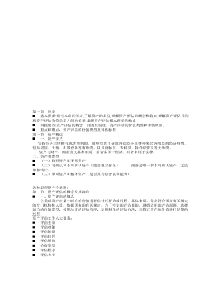 资产评估的概念、特点与原则