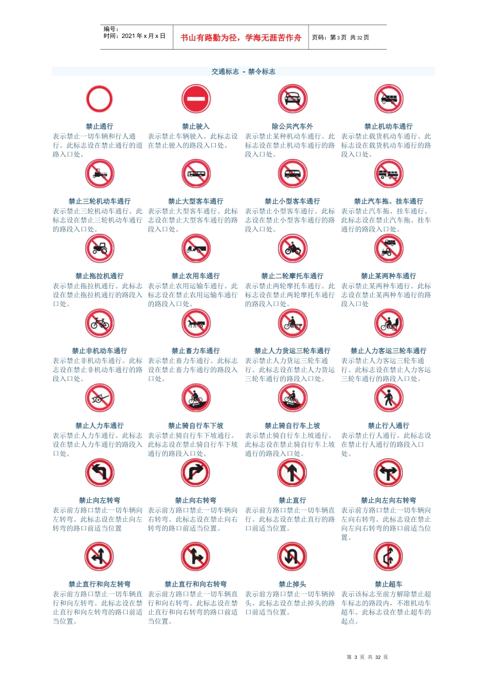 最新交通标志图片大全_第3页