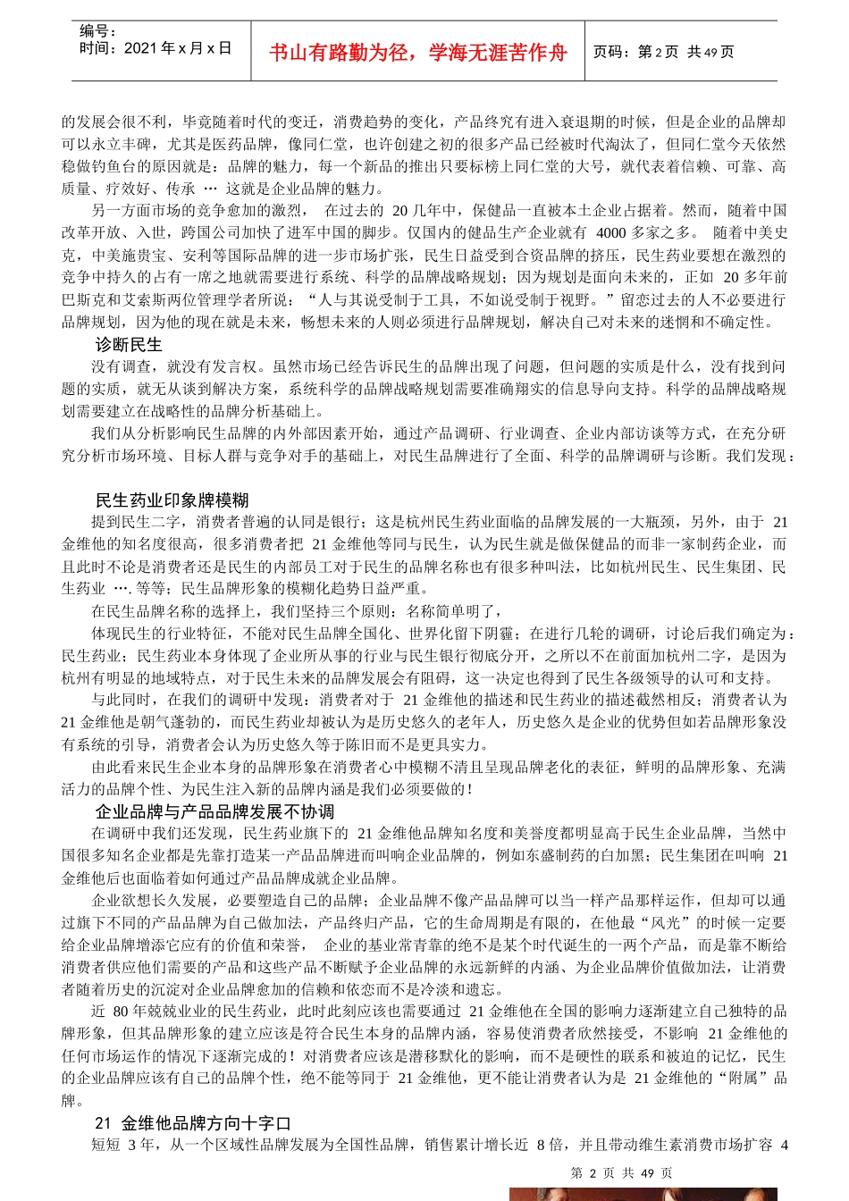 民生药业品牌战略全案策划_第2页