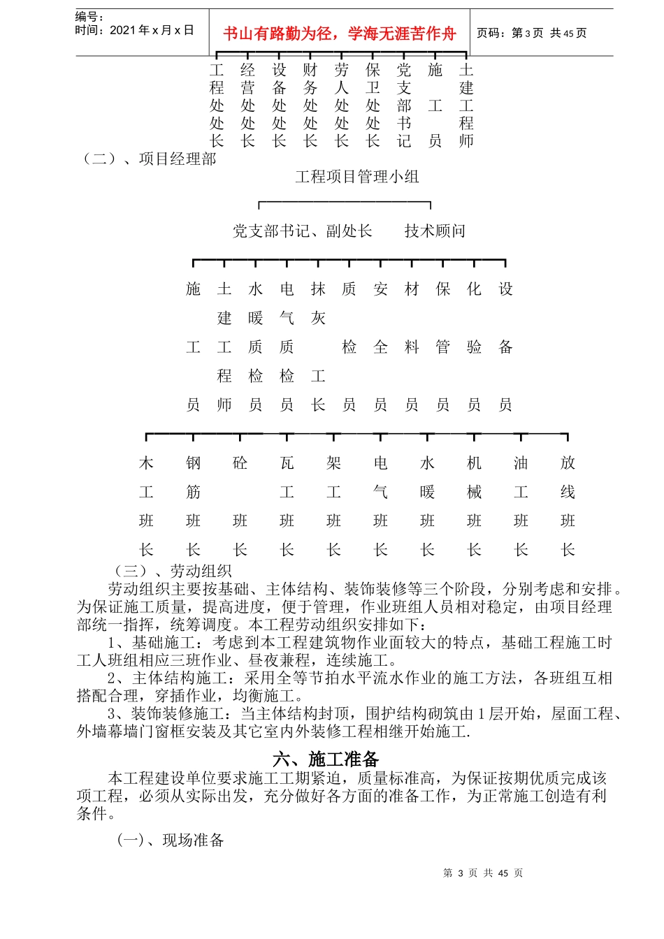 某中学翻建项目工程建筑施工组织设计_第3页