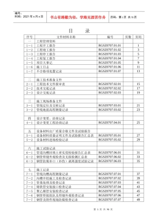 燃气管道竣工资料