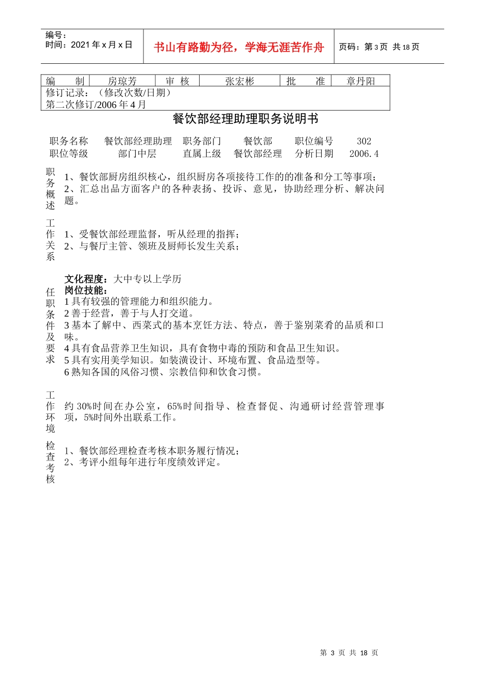 某酒店餐饮部职务说明书大全_第3页