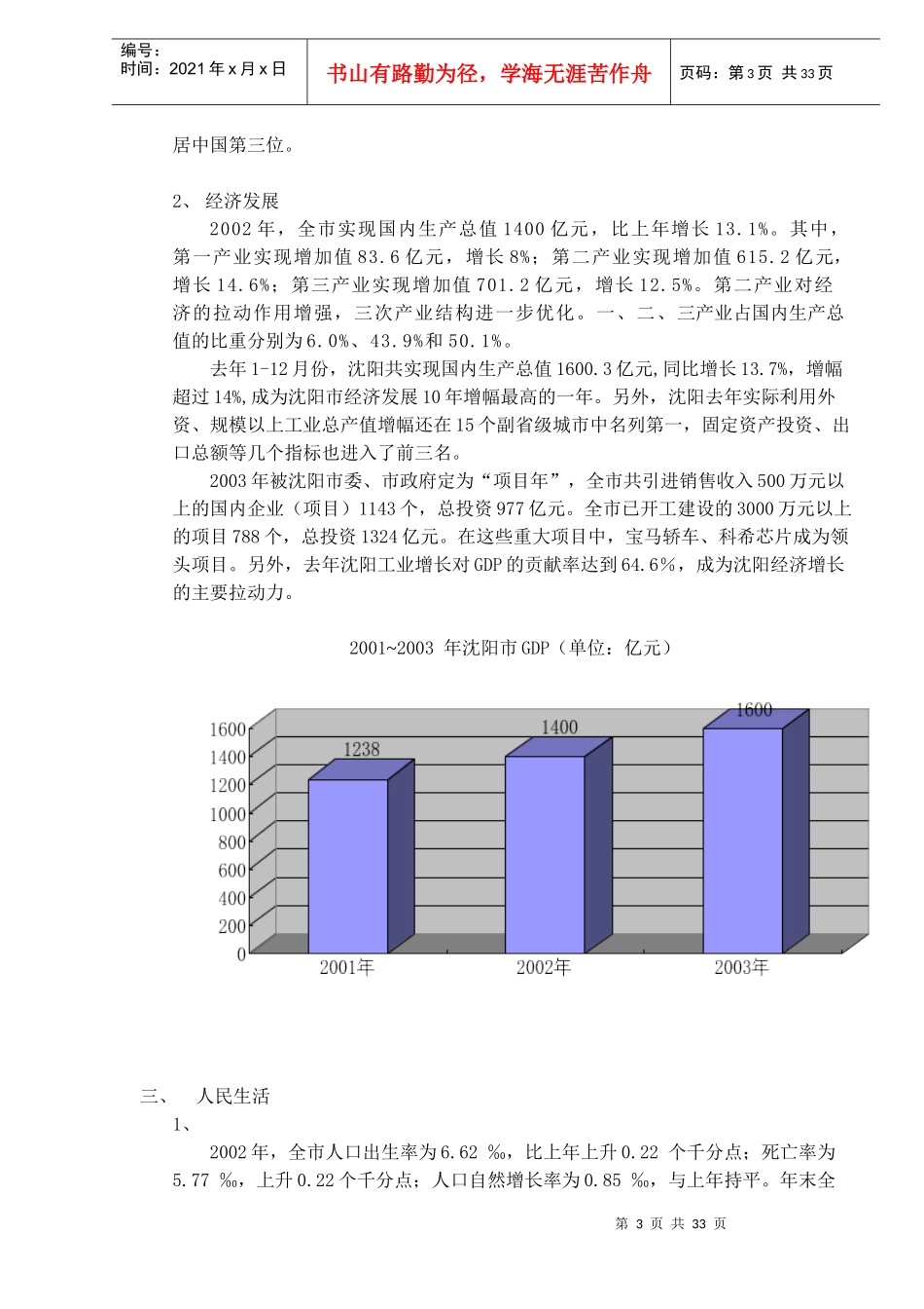 某房地产综合楼项目市场报告_第3页