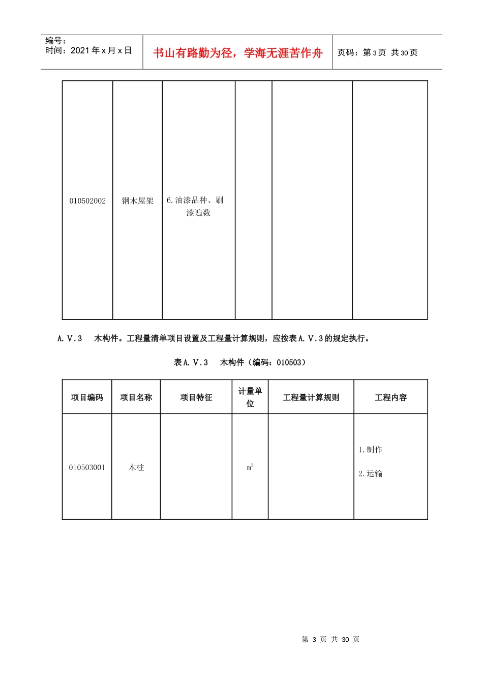 清单计价规范(厂房特种门、构件运输安装、屋面、保温防水、防腐)_第3页