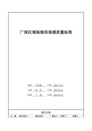 装修房观感质量标准