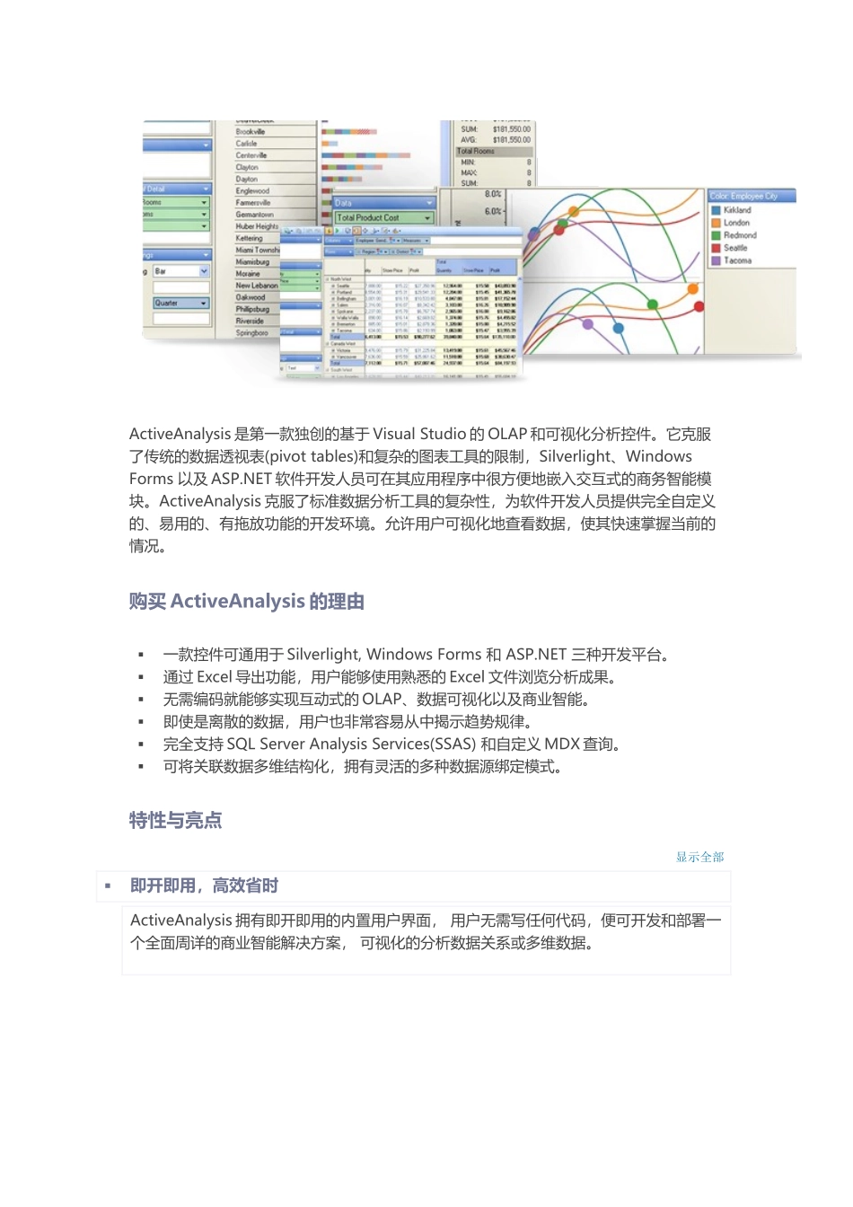 支持互动式OLAP和数据可视化的商业智能控件_第3页