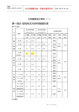 某地产建筑要求
