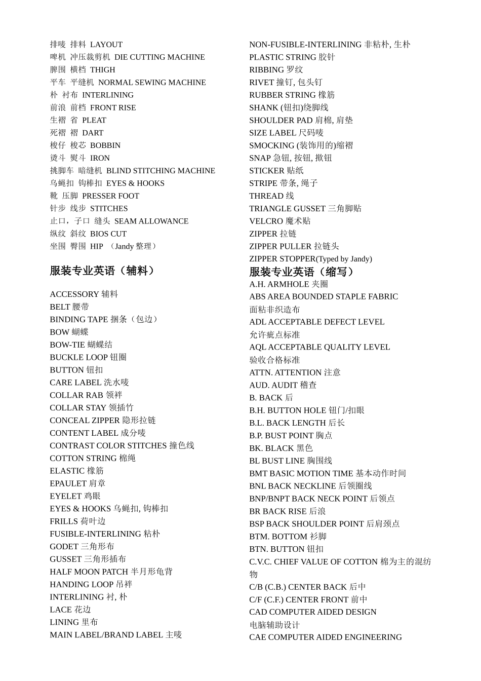 服装英语电子小词典13_第2页