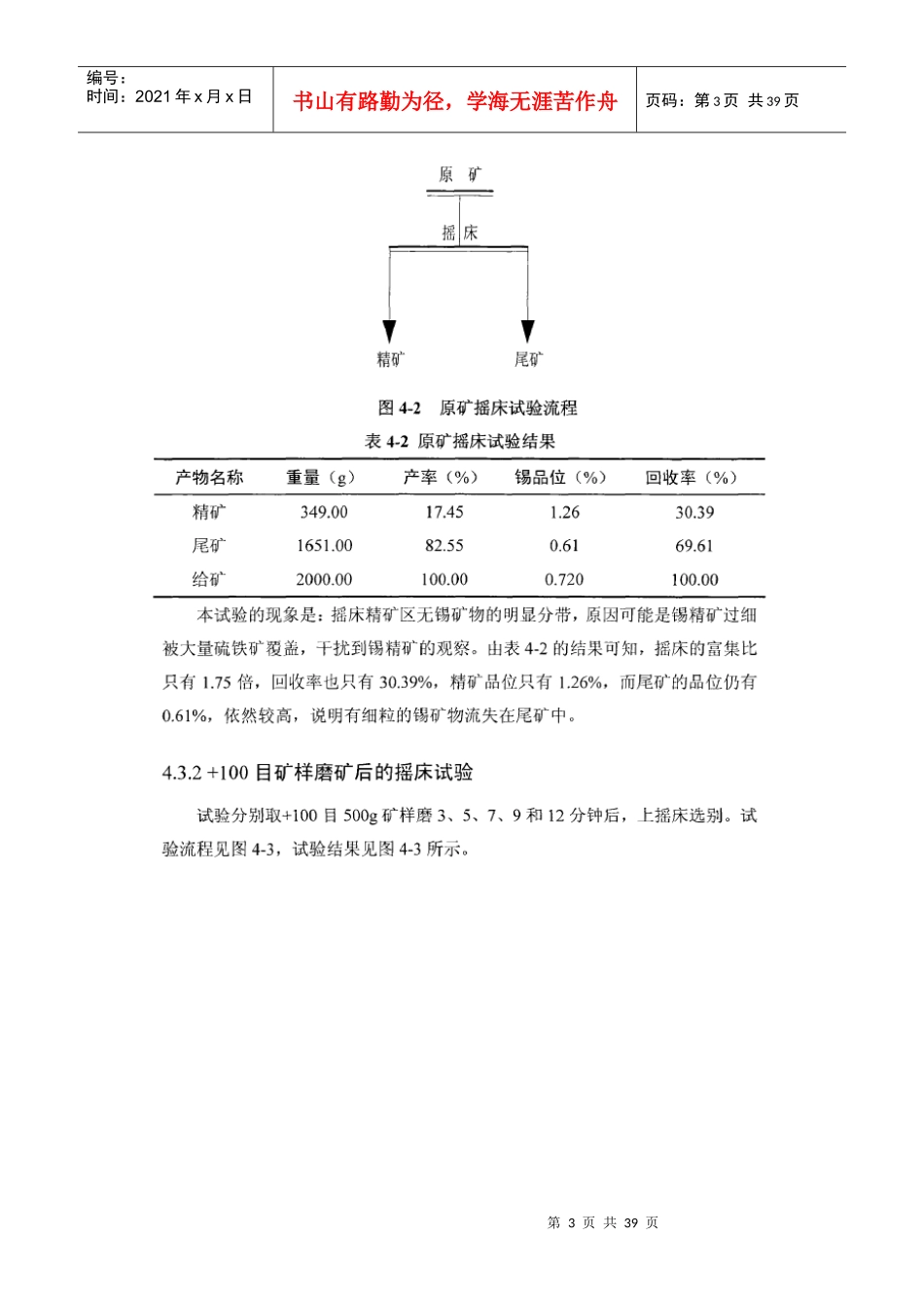 玻利维亚尾矿选矿探索试验_第3页
