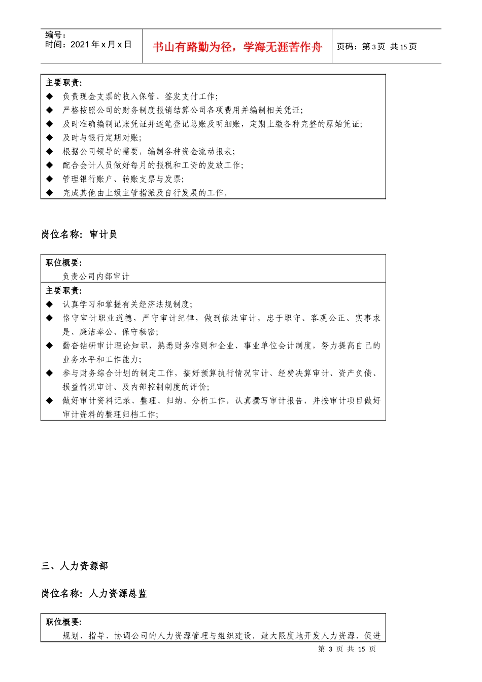 某电子科技股份公司岗位职责大全_第3页